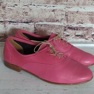 Zespa Hot Pink Leather Loafer Flats 6.5